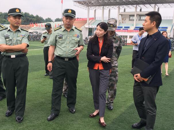 四川省军区战备建设局局长武成一行莅临我院视察并引导2018年学生军训工作